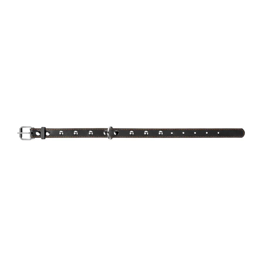 Нашийник CoLLaR одинарний 20мм шкіряний чорний S 32-40 см