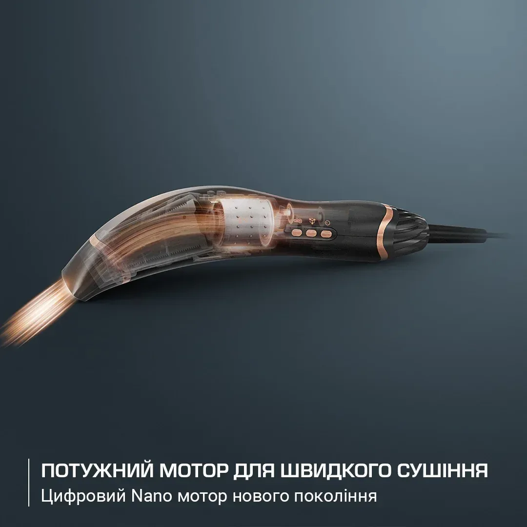 Фен Rowenta Ultimate Experience Air Motion 1300 Вт 3 режими насадка кейс іонізація