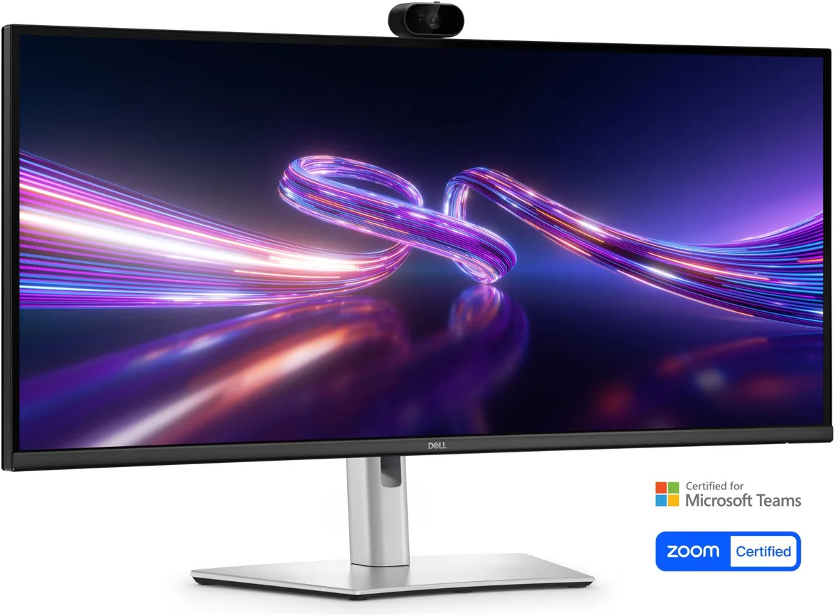 Монітор DELL IPS 34 дюйми вигнутий 3440x1440 100Hz sRGB 99% USB-C Cam