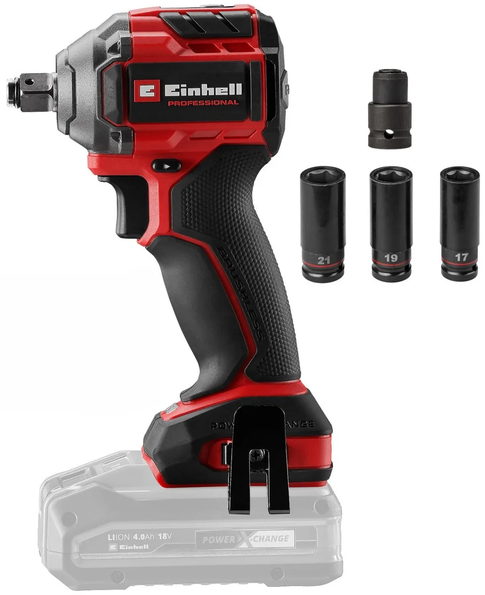 Акумуляторний ударний гайковерт Einhell Professional TP-CW 18/260-C Li BL - Solo 18В, 260Нм, 0-2700об/хв, 0.95кг