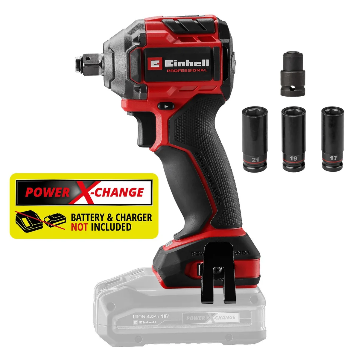 Акумуляторний ударний гайковерт Einhell Professional TP-CW 18/260-C Li BL - Solo 18В, 260Нм, 0-2700об/хв, 0.95кг