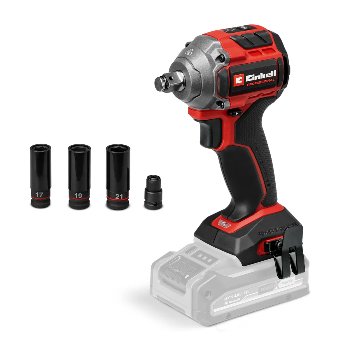 Акумуляторний ударний гайковерт Einhell Professional TP-CW 18/260-C Li BL - Solo 18В, 260Нм, 0-2700об/хв, 0.95кг