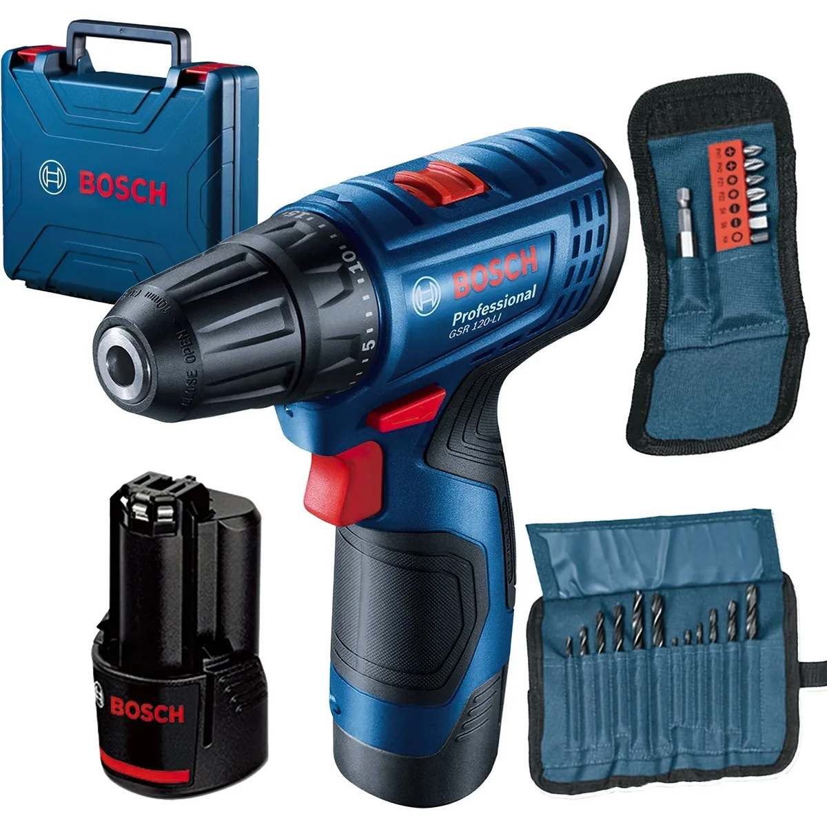 Акумуляторний дриль-шуруповерт Bosch 12 В Li-Ion 2 А·год 0,96 кг