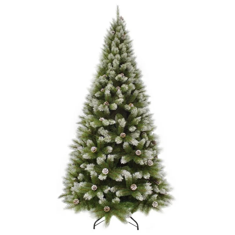 Сосна TriumphTree ПВХ 260 см зелена з інеєм та шишками