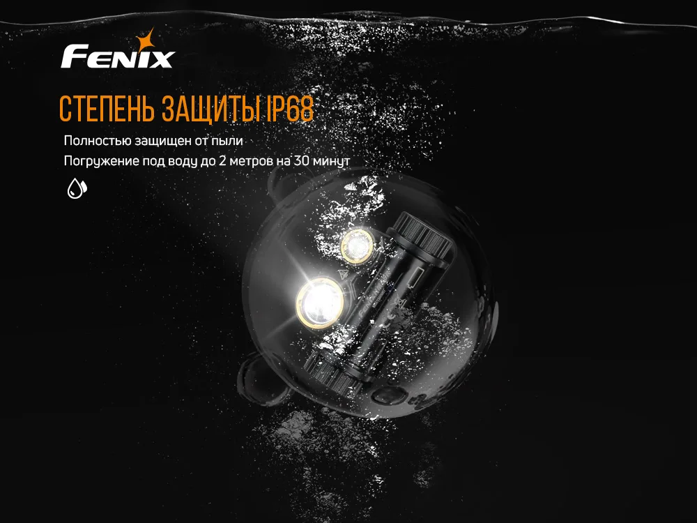 Налобний ліхтар Fenix алюмінієвий 69,5 г 1400 лм білий