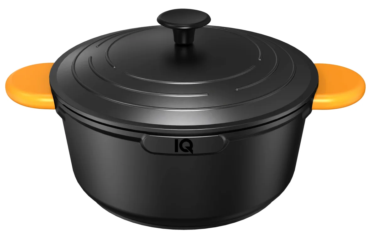 Каструля IQ литий алюміній 4,2 л 24 см чорна