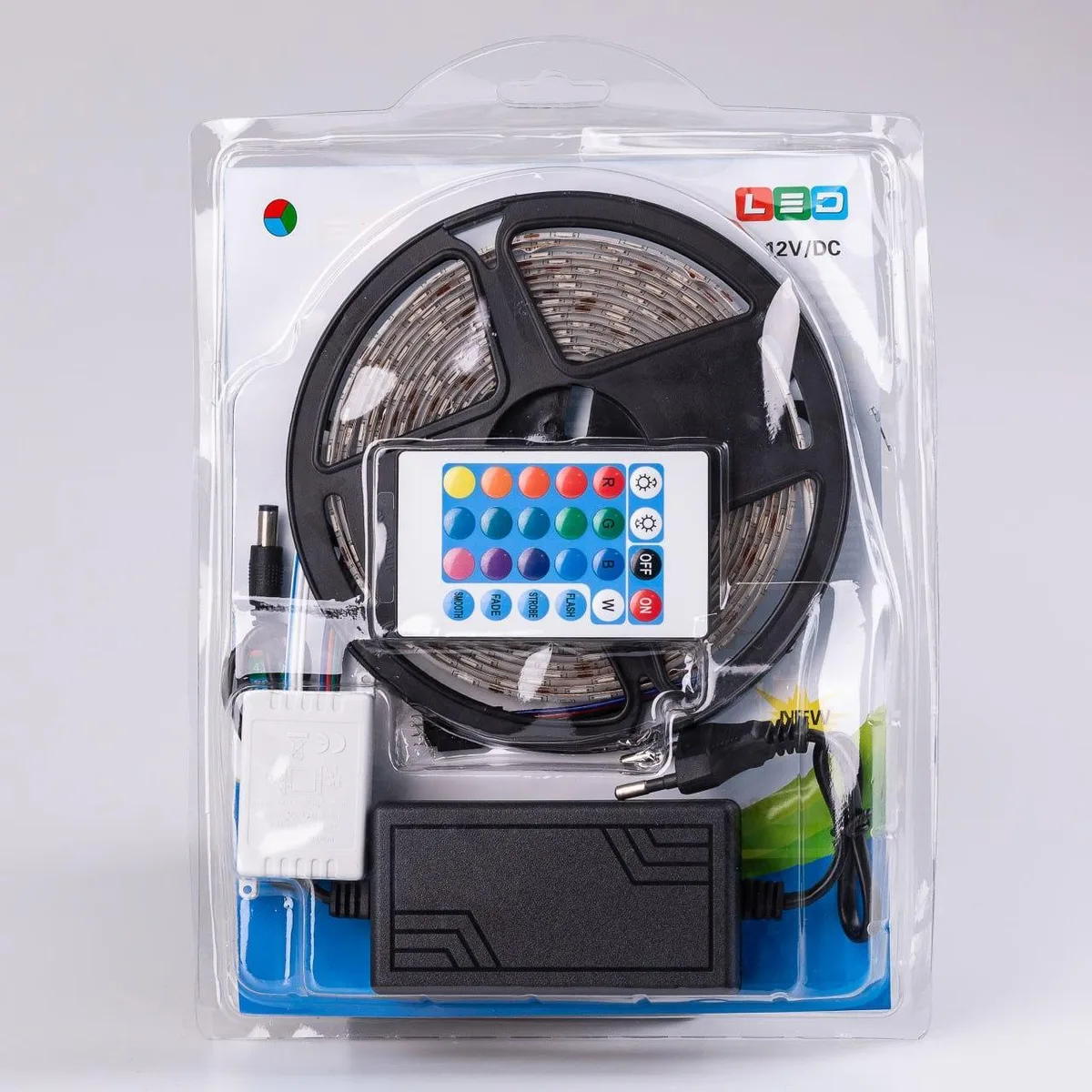 Світлодіодна стрічка RGB 5м 300 LED 5050 водостійка IP65 12 Вт
