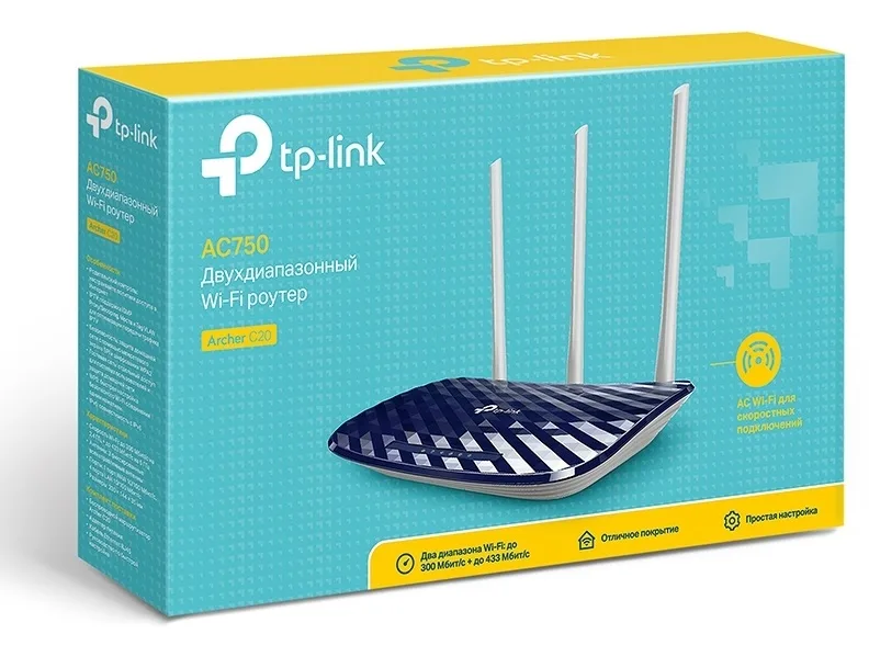 Бездротовий маршрутизатор TP-Link 3 антени 300 Мбіт/с 433 Мбіт/с 2.4 ГГц 5 ГГц