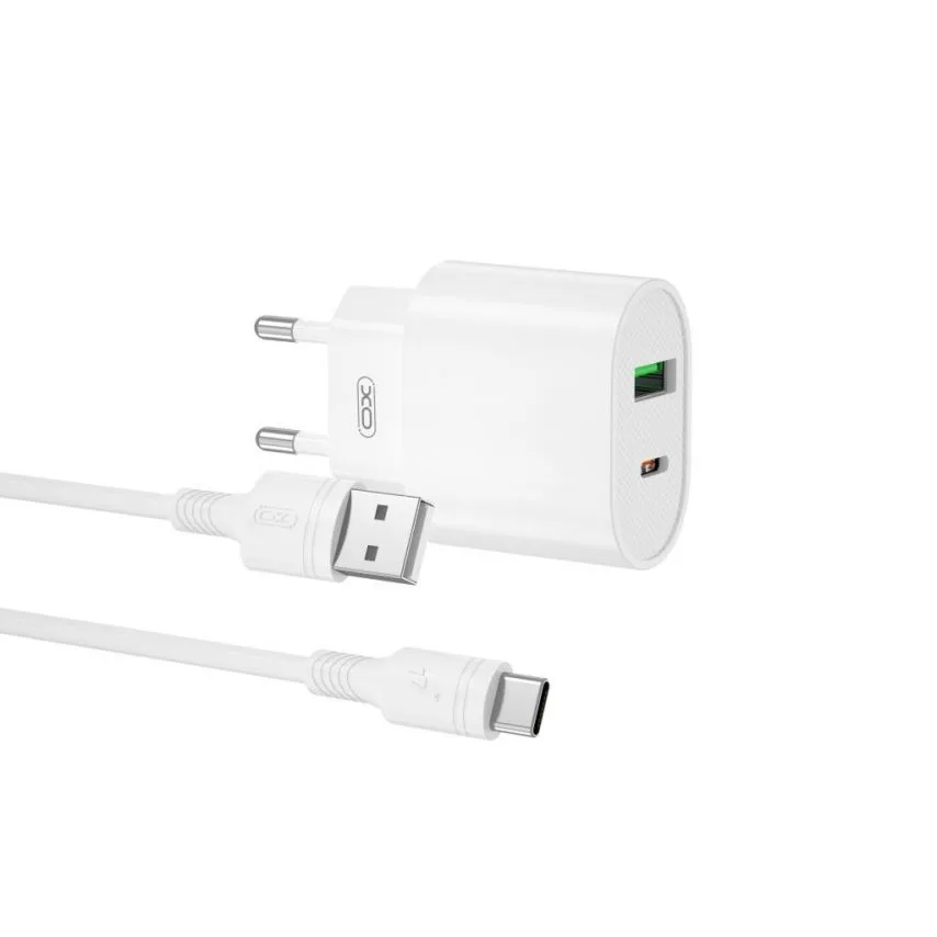 Зарядний пристрій XO 20W Type-C 1м Білий