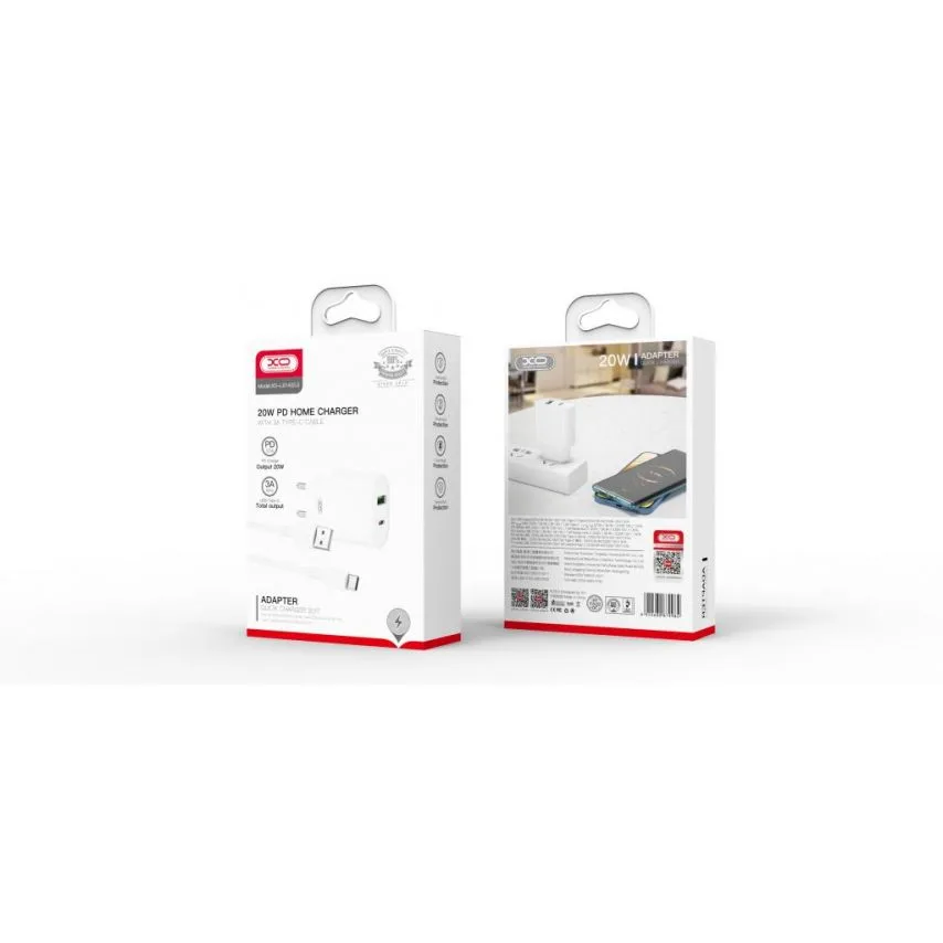 Зарядний пристрій XO 20W Type-C 1м Білий