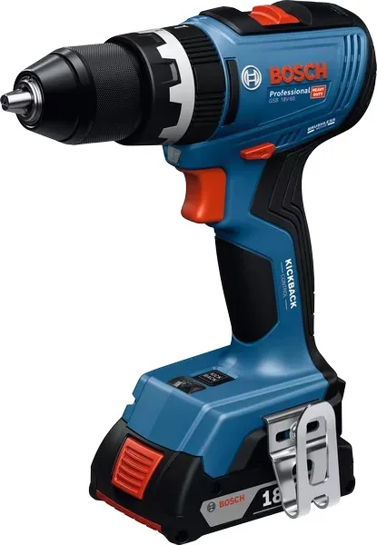 Акумуляторний ударний шурупокрут-дриль Bosch Professional GSB 18V-65, 18В, 2x5А·год, 31·65Нм, 0-2100об/хв, зарядний пристрій GAL18