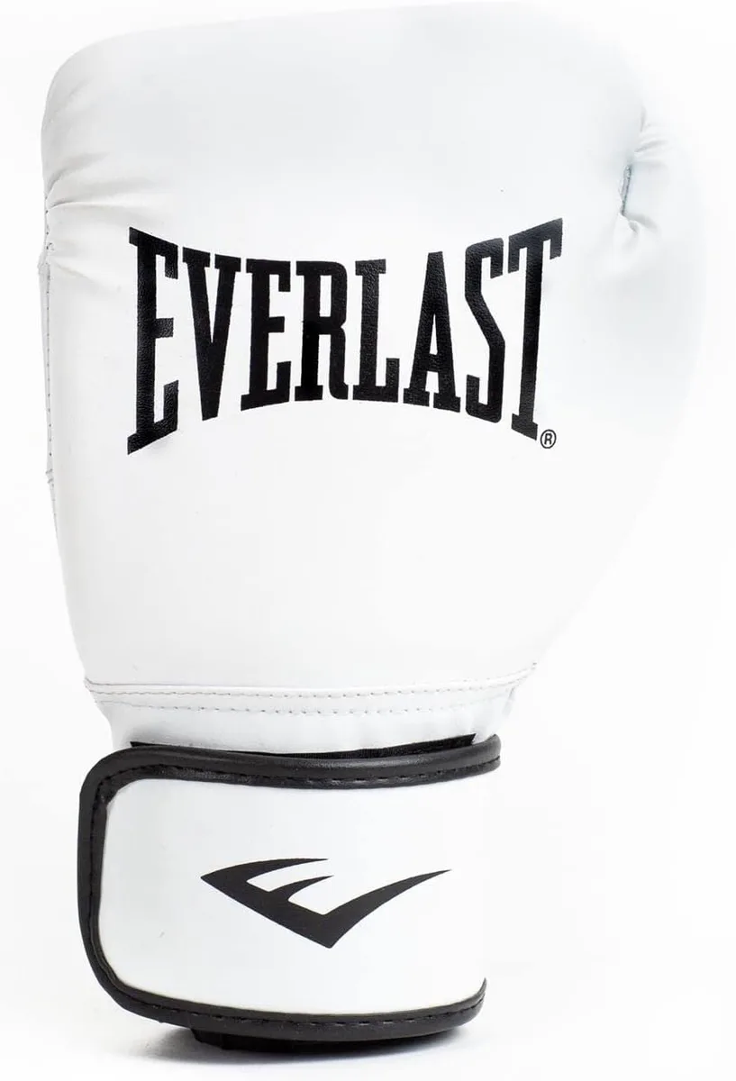 Боксерські рукавиці Everlast синтетична шкіра S/M білий
