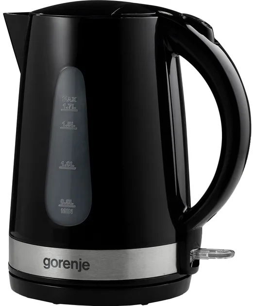 Электрочайник Gorenje, 1,7л, пластиковый, черного цвета.