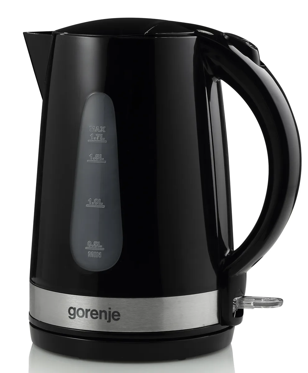 Электрочайник Gorenje, 1,7л, пластиковый, черного цвета.