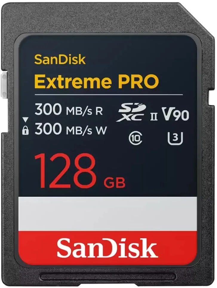 Карта пам'яті SanDisk SD 128GB UHS-II U3 V90 300MB/s Extreme Pro