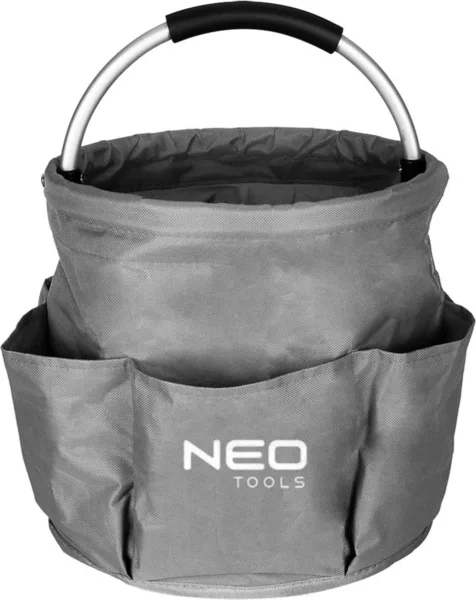 Сумка садова Neo Tools Оксфорд 28х28х27 см сірий до 15 кг 6 кишень