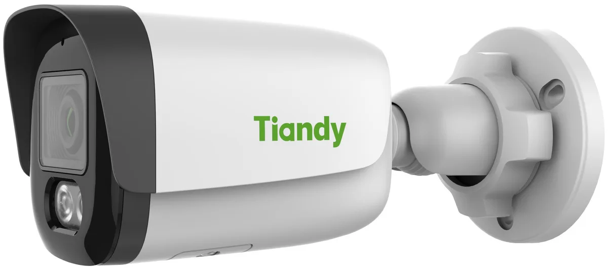 IP-камера Tiandy TC-C35WQ Спецификация: I5W/E/Y/4mm/V4.2, 5MP, EW Color Maker Bullet, 4mm, f/1.6, LED 15м, ИК 50м, DC 12V, PoE, IP67, динамик.