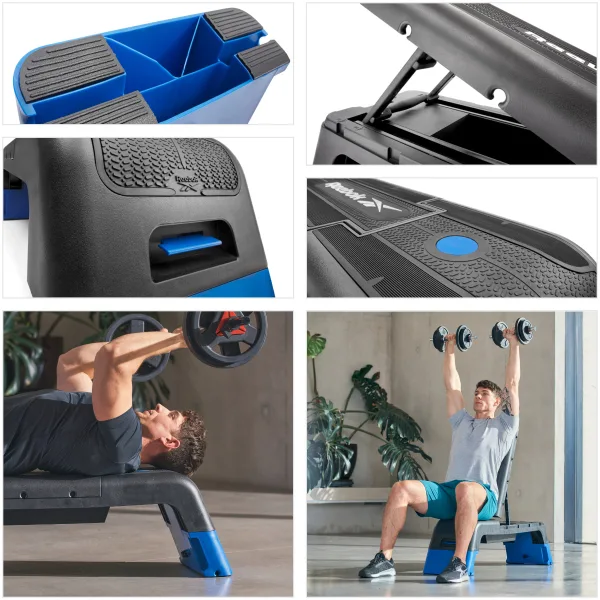 Степ-платформа Reebok пластикова 121,5х33,7х35 см синя
