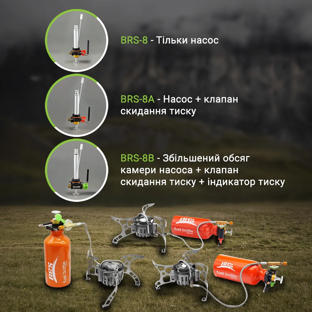 Мультипаливний пальник BRS алюміній 180х140х90 мм чорний