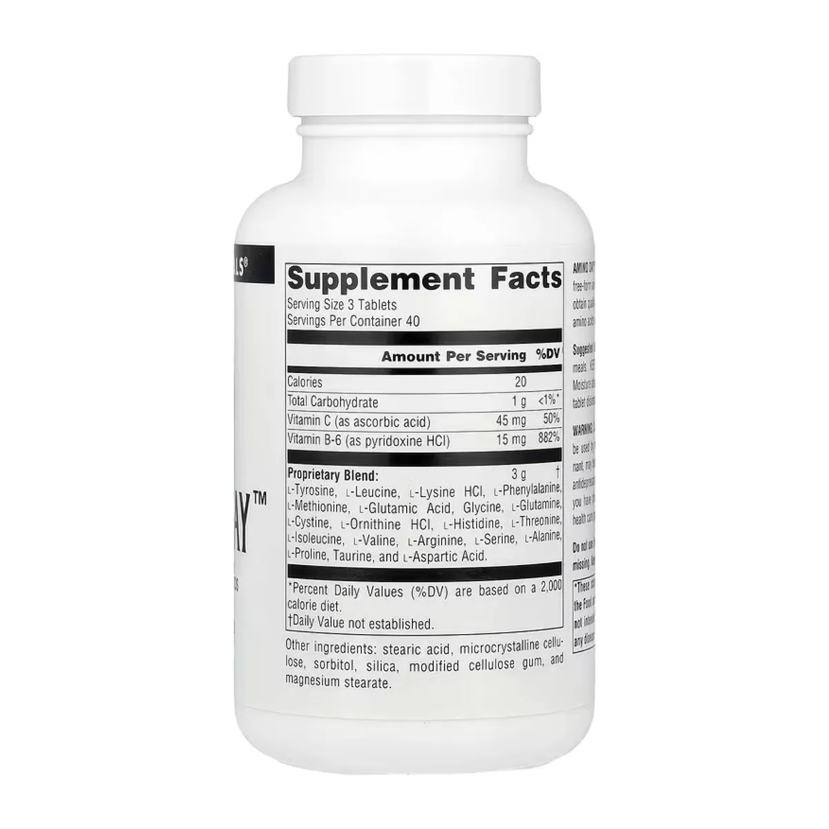Amino Day 1000mg 120 табл кристаллические аминокислоты Source Naturals