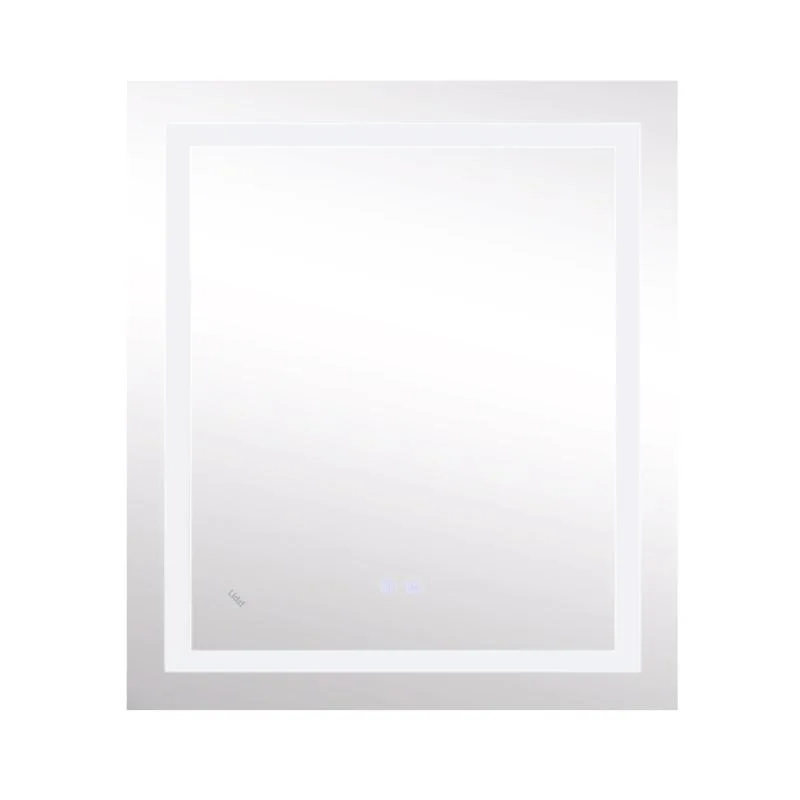 Зеркало Lidz Kubis 700х800 с LED подсветкой антизапотеванием алюминиевое