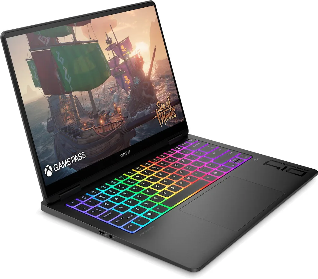 Ноутбук HP OMEN Transcend 14-fb1015ua 14" 3K OLED, Intel U7-255H, 32GB, F2TB, NVD5060-8, DOS, черный