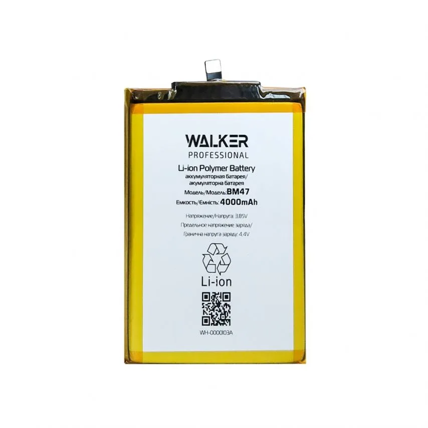 Акумулятор WALKER 4000mAh 3,85V для телефонів Xiaomi Redmi 3 3 Pro 4X