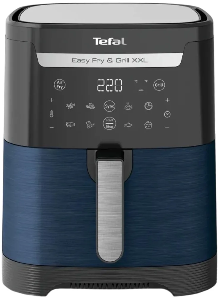 Мультипіч Tefal пластик 6,5 л чорна синя 1830 Вт сенсорне управління 8 програм