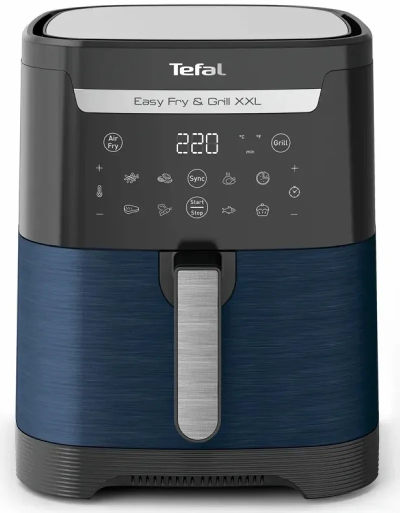 Мультипіч Tefal пластик 6,5 л чорна синя 1830 Вт сенсорне управління 8 програм