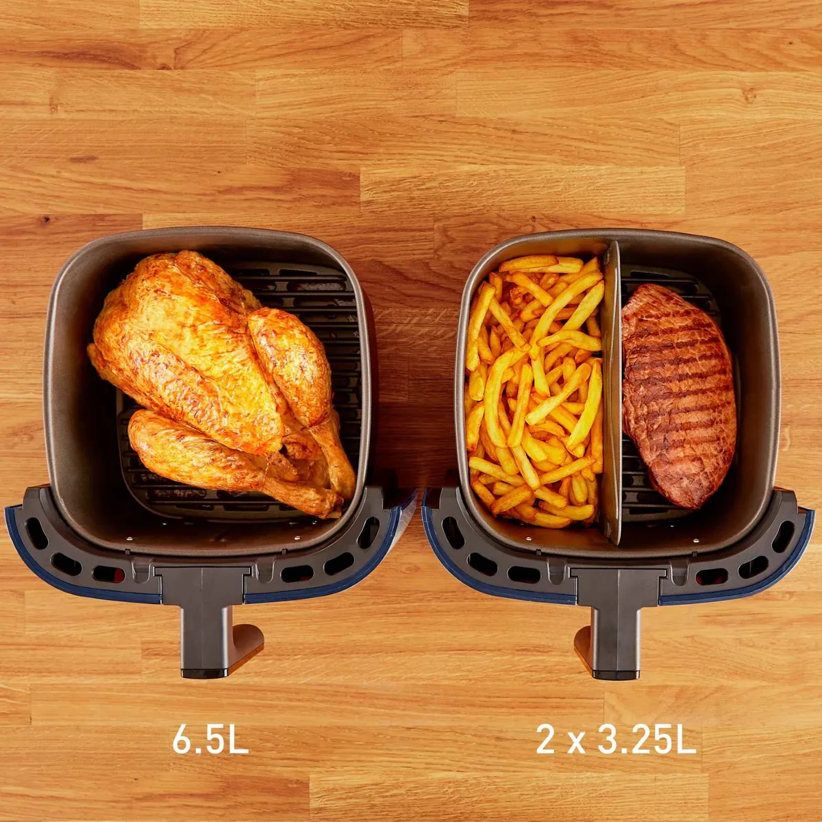 Мультипіч Tefal пластик 6,5 л чорна синя 1830 Вт сенсорне управління 8 програм