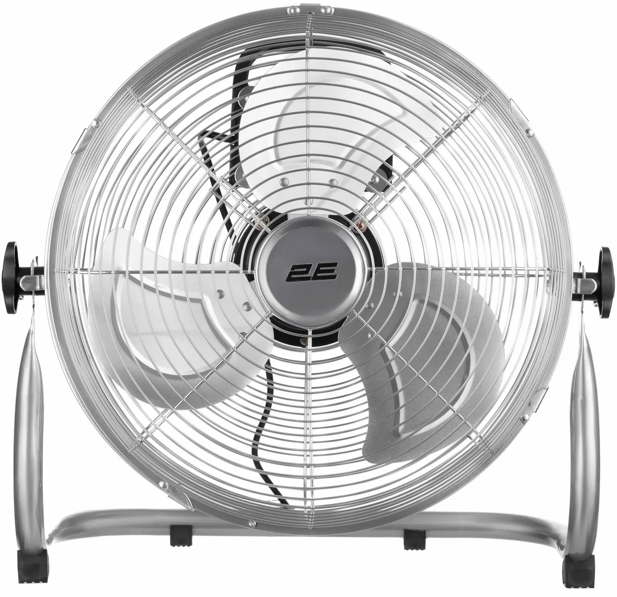 Підлоговий вентилятор 2E PowerWind 35C, професійний, 35 см, 65 Вт, з кнопковим управлінням, мідний двигун 100%, сріблястий.