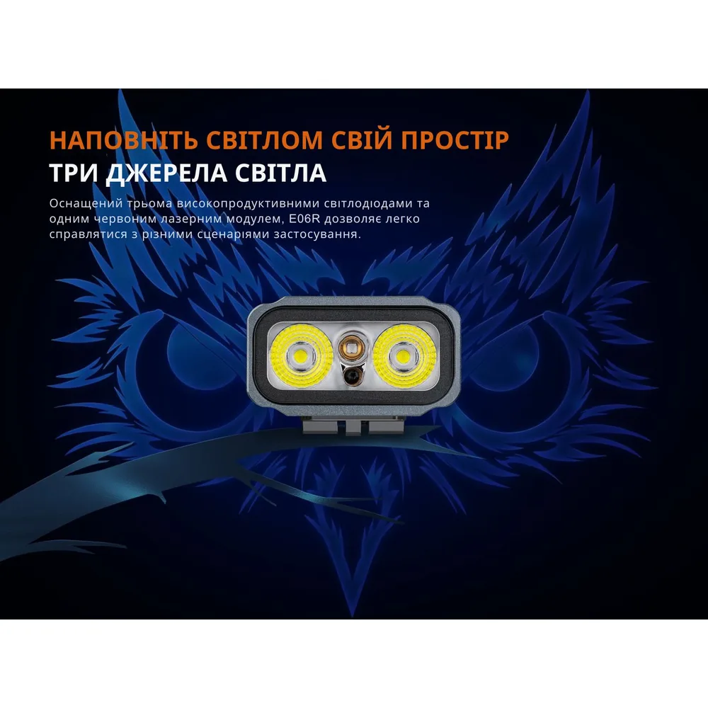 Ліхтар наключний Fenix металевий 69х29х16 мм сірий