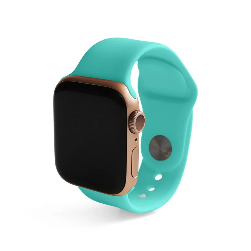 Ремешок Apple силиконовый 38-40 мм S/M морской голубой