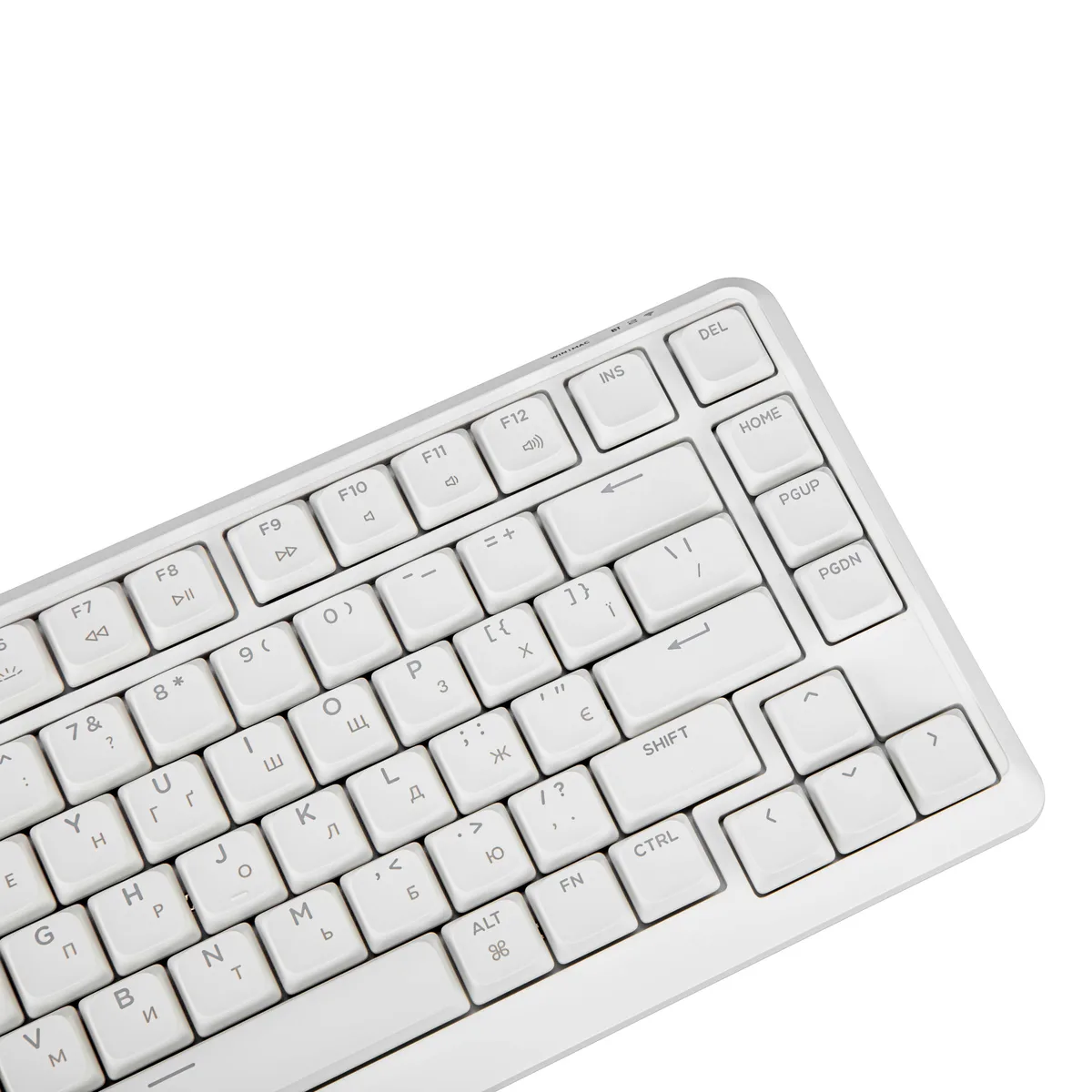 Клавіатура механічна Keychron J1 82Key, K pro Red, WL/BT/USB-A, QMK, Hot-swap, EN/UKR, RGB, білий