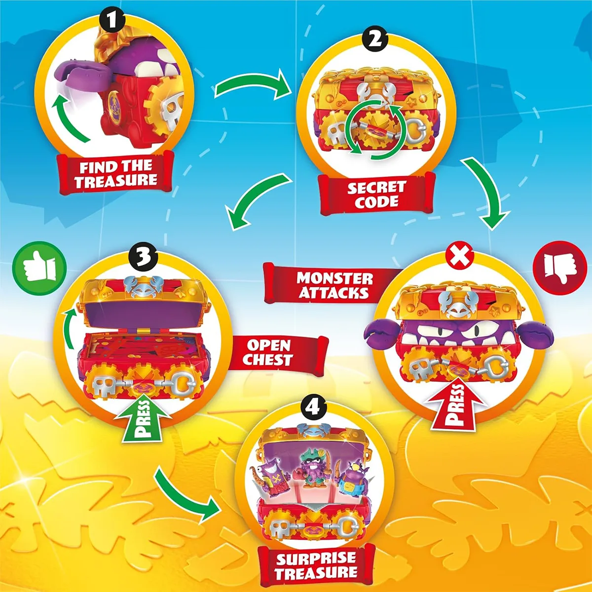 Игровой набор Piratix Сундук с сокровищами пластик 17.3х11.9х16.8 см