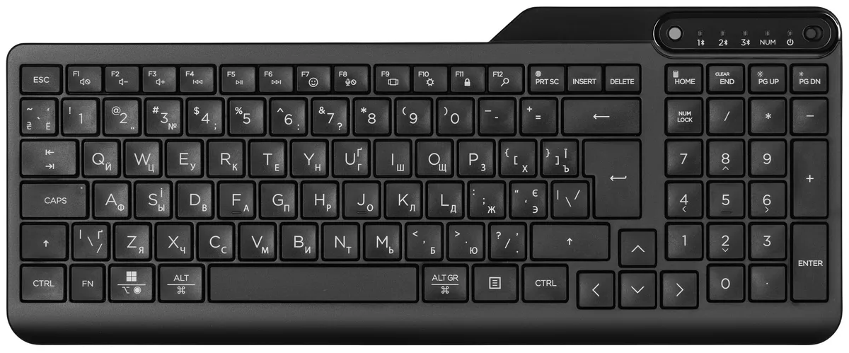 Клавіатура бездротова HP мембранна чорна Slim Bluetooth 2 батарейки AAA