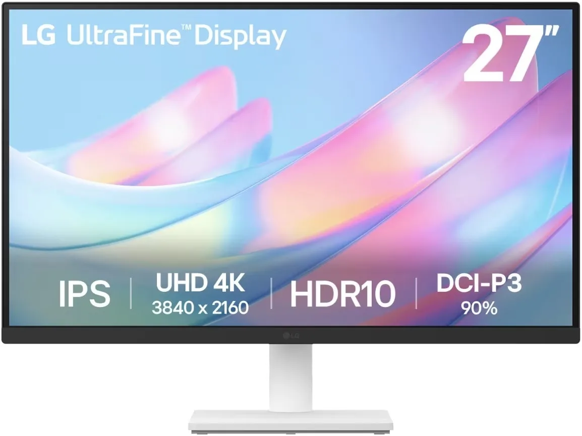 Монітор LG 27" 27US500-W 2xHDMI, DP, Audio, IPS, 3840x2160, DCI-P3 90%, HDR10, білий