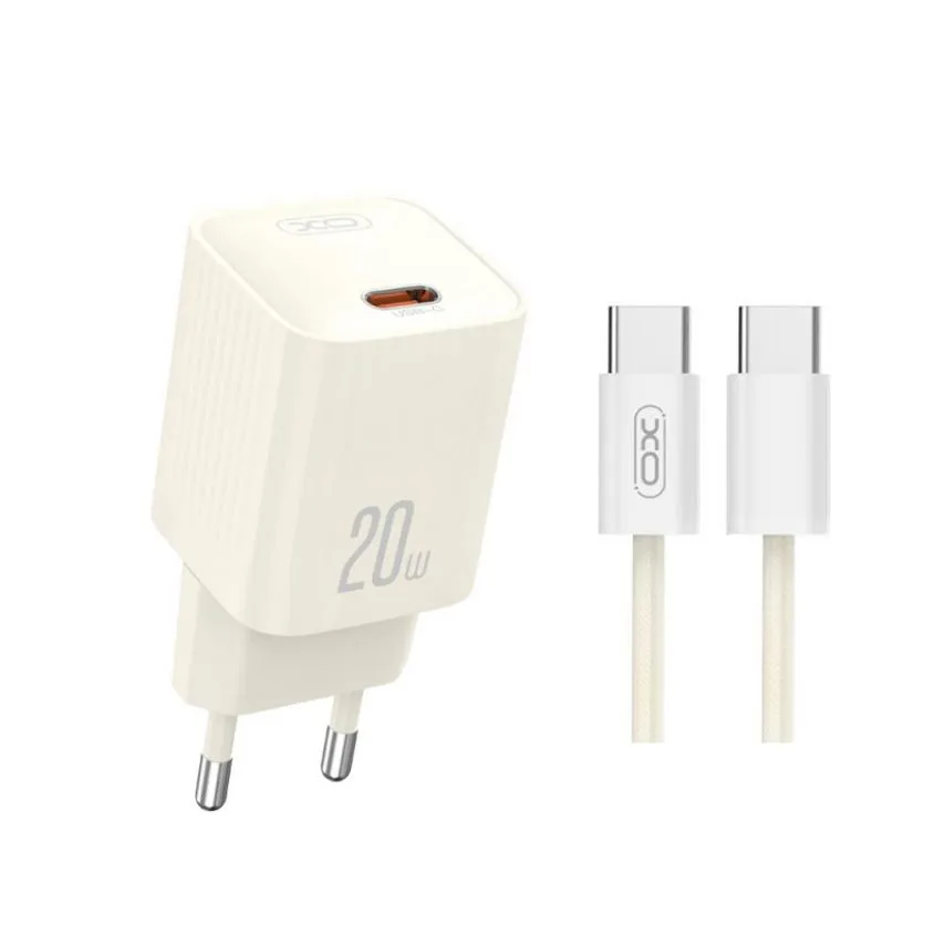 Зарядний пристрій XO 20W Type-C 1м білий