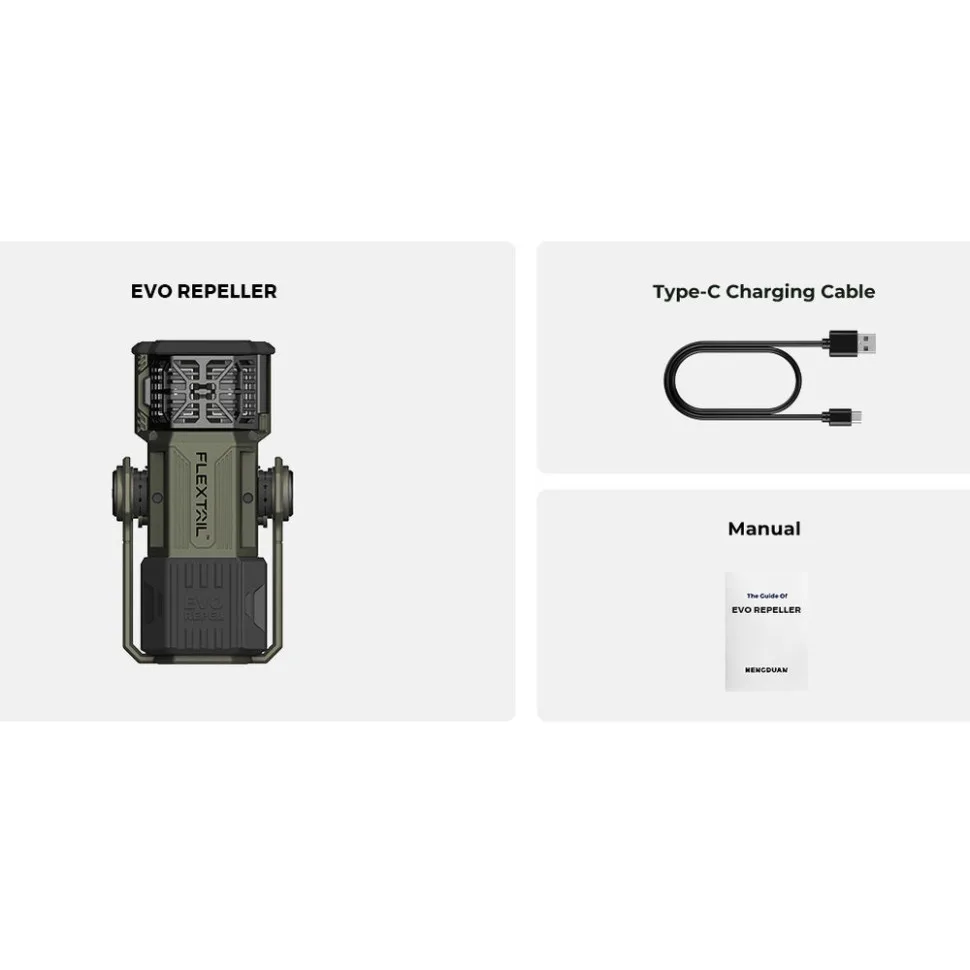 Фумігатор ліхтар powerbank Flextail 147х83х62 мм чорний PA66 PC