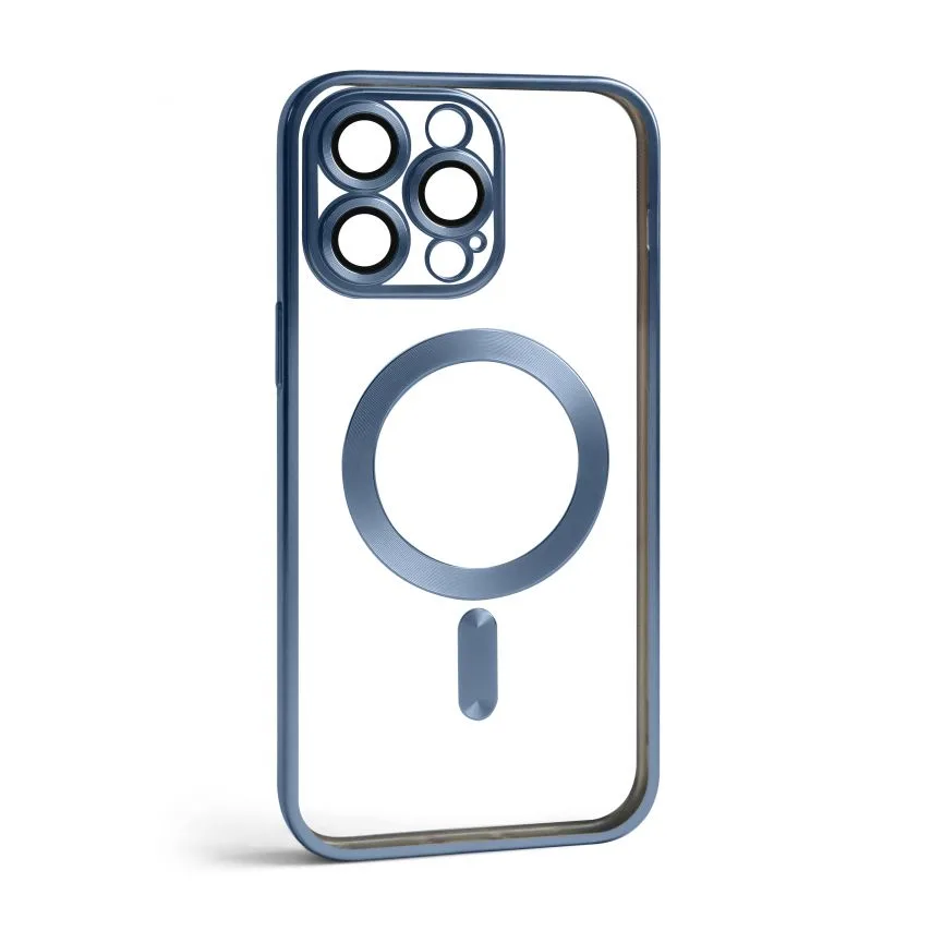 Чохол MagSafe для iPhone 14 Pro Max пластик силікон матовий синій