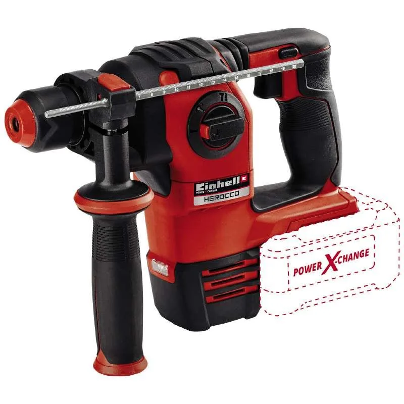 Перфоратор акумуляторний Einhell SDS-plus 18В 4.38 кг з ударом і регулюванням оборотів