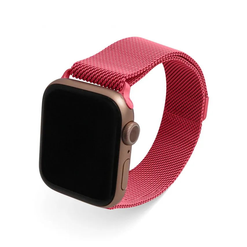 Ремешок Apple металлический миланская петля 38-40 мм светло-красный