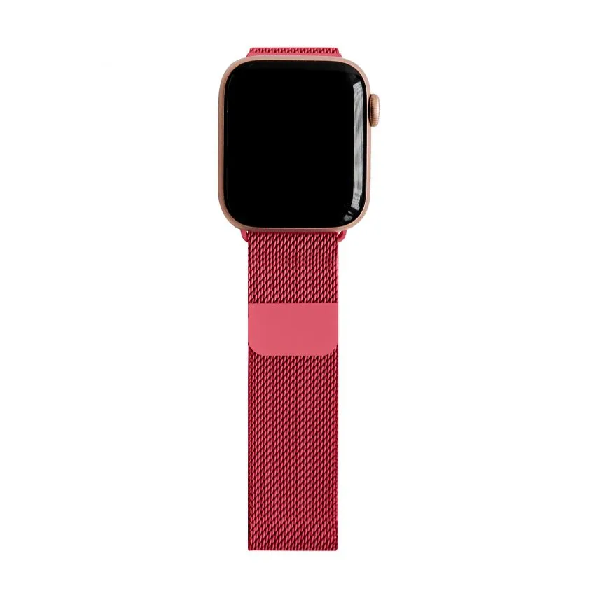 Ремешок Apple металлический миланская петля 38-40 мм светло-красный