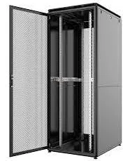 Шафа MIRSAN 19", 42U, GTV, перфорація 63%, 600x1000 мм, максимально 2000 кг, чорна