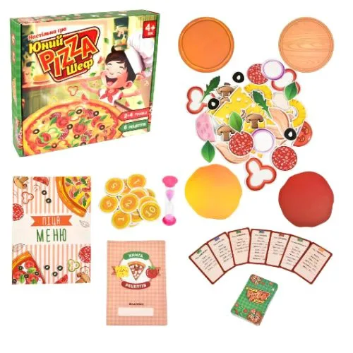 Настільна гра Strateg Юний Pizza Шеф для дітей від 4 років, 2-4 гравці