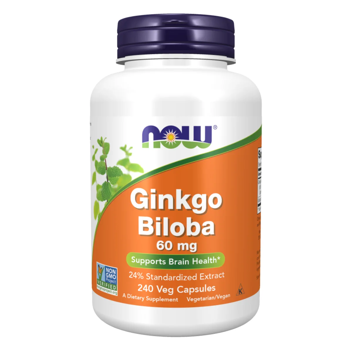 Ginkgo Biloba экстракт 240 капсул вегетарианский Non-GMO 60 мг