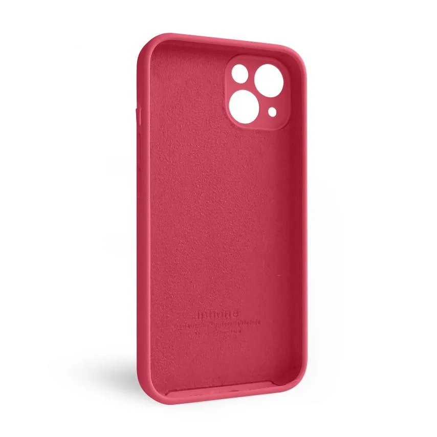 Чохол Silicone Case для Apple iPhone 13 силіконовий червоний закрита камера