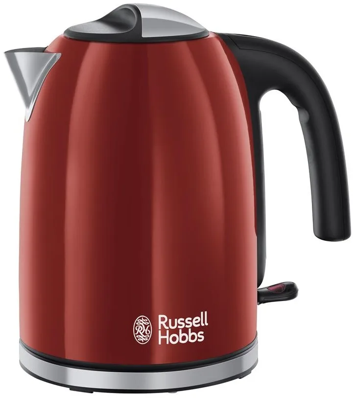 Электрочайник Russell Hobbs Colours Plus 17л, металлический, красный с черными элементами