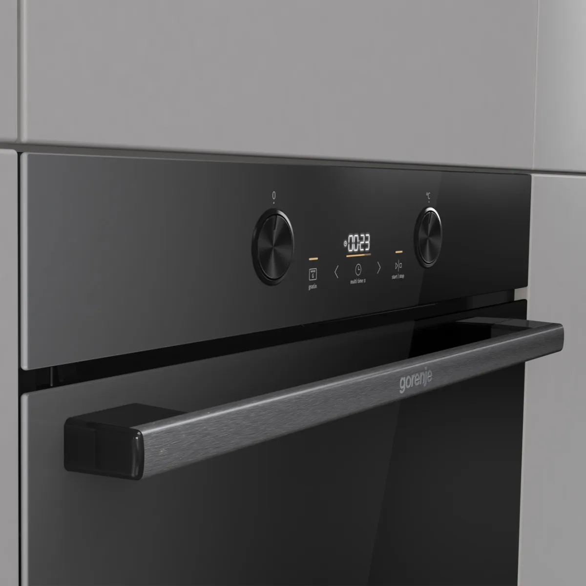Електрична духова шафа Gorenje 77 л піролітичне очищення 59,5х59,5 см чорна