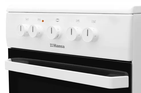 Електрична плита Hansa Склокераміка 50х85х60 см Білий 4 конфорки 67 л